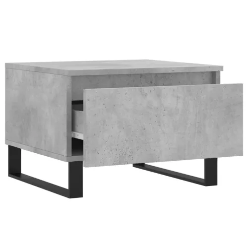  2 db betonszürke szerelt fa dohányzóasztal 50 x 46 x 35 cm