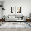  2 db barna tölgyszínű szerelt fa dohányzóasztal 50 x 46 x 35 cm