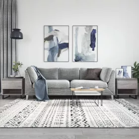    2 db szürke sonoma szerelt fa dohányzóasztal 50 x 46 x 50 cm