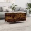  füstös tölgy színű szerelt fa dohányzóasztal 90 x 44,5 x 45 cm