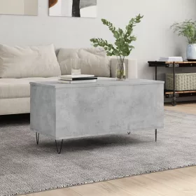  betonszürke szerelt fa dohányzóasztal 90x44,5x45 cm