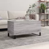  szürke sonoma színű szerelt fa dohányzóasztal 90x44,5x45 cm