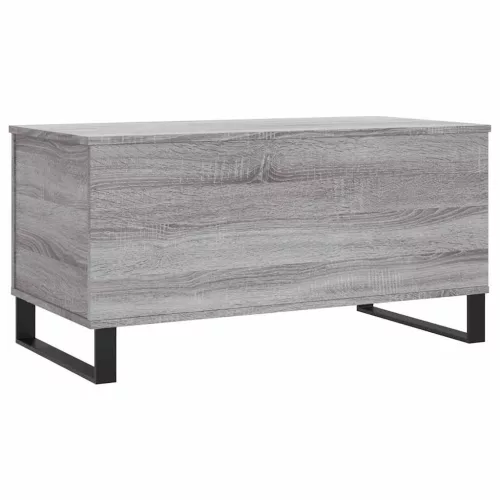  szürke sonoma színű szerelt fa dohányzóasztal 90x44,5x45 cm