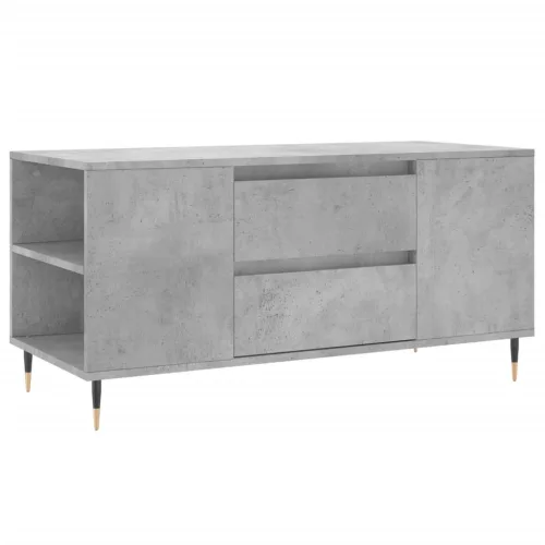  betonszürke szerelt fa dohányzóasztal 102x44,5x50 cm