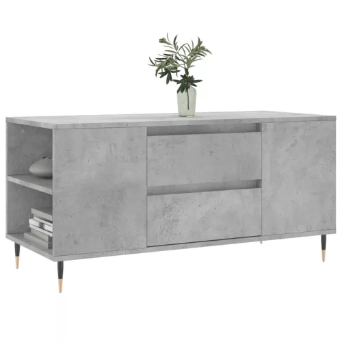  betonszürke szerelt fa dohányzóasztal 102x44,5x50 cm