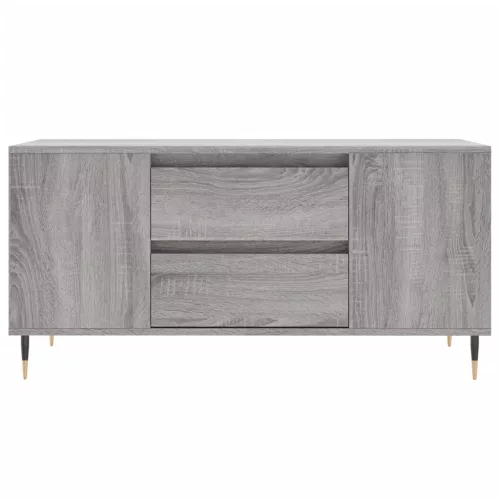  szürke sonoma színű szerelt fa dohányzóasztal 102x44,5x50 cm