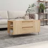  sonoma tölgy színű szerelt fa dohányzóasztal 102 x 44,5 x 50 cm