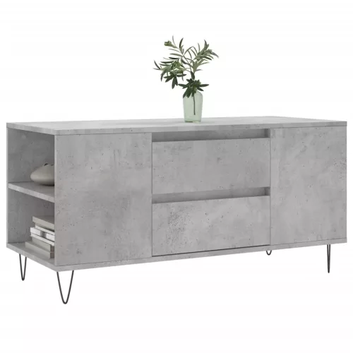  betonszürke szerelt fa dohányzóasztal 102x44,5x50 cm