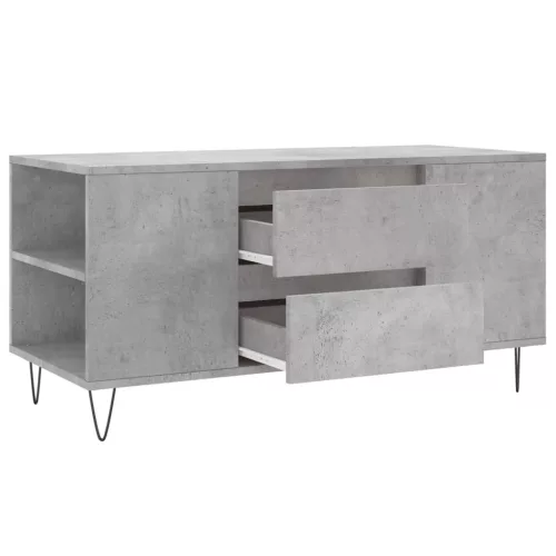  betonszürke szerelt fa dohányzóasztal 102x44,5x50 cm
