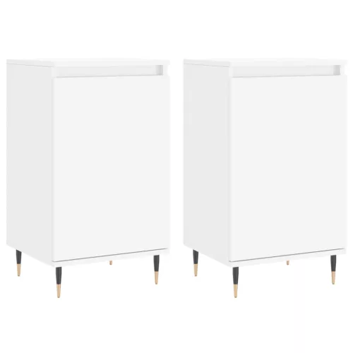  2 db fehér szerelt fa tálalószekrény 40 x 35 x 70 cm