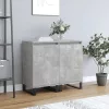  2 db betonszürke szerelt fa tálalószekrény 40 x 35 x 70 cm