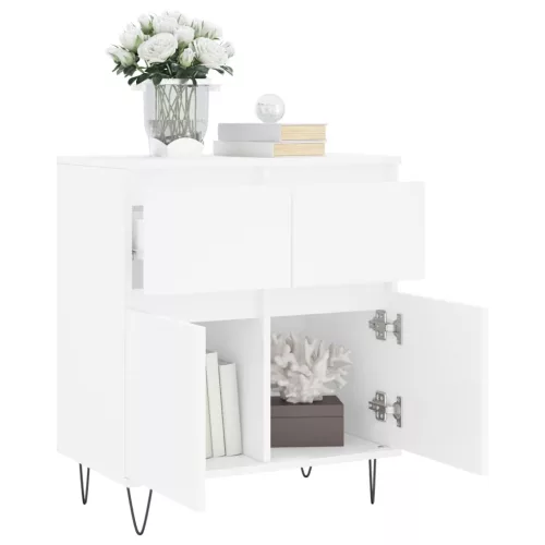  fehér szerelt fa tálalószekrény 60 x 35 x 70 cm