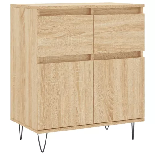  sonoma tölgy színű szerelt fa tálalóasztal 60 x 35 x 70 cm