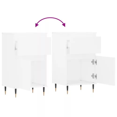  fehér szerelt fa tálalószekrény 40 x 35 x 70 cm