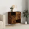  füstös tölgy színű szerelt fa tálalószekrény 60 x 35 x 70 cm
