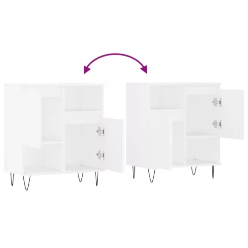  fehér szerelt fa tálalószekrény 60 x 35 x 70 cm