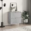  betonszürke szerelt fa tálalószekrény 60 x 35 x 70 cm