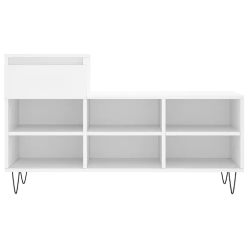  fehér szerelt fa cipősszekrény 102x36x60 cm