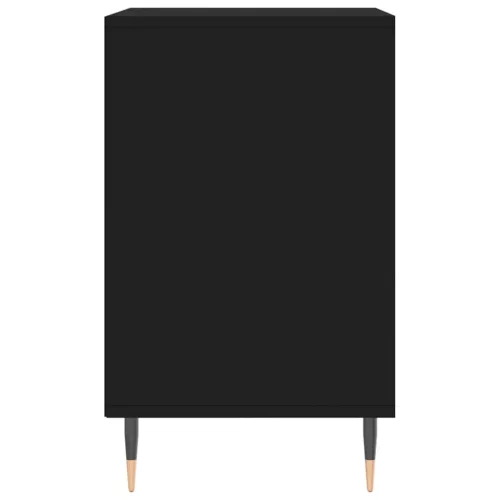  fekete szerelt fa cipősszekrény 102x36x60 cm