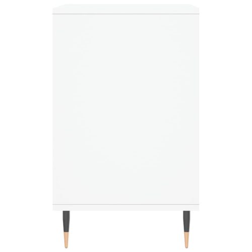  magasfényű fehér szerelt fa cipősszekrény 102x36x60 cm