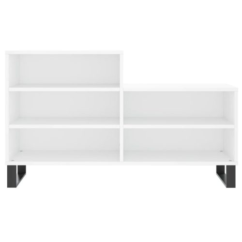  fehér szerelt fa cipősszekrény 102x36x60 cm