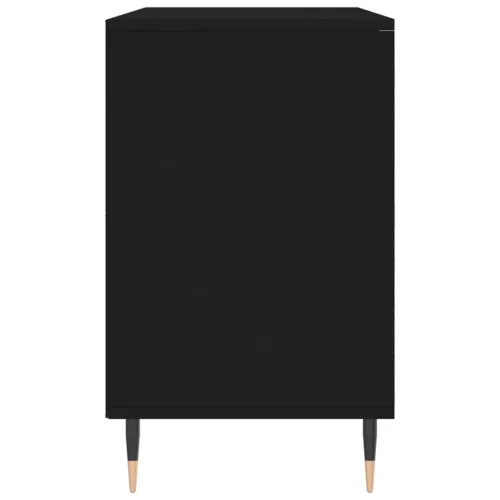  fekete szerelt fa cipősszekrény 102x36x60 cm