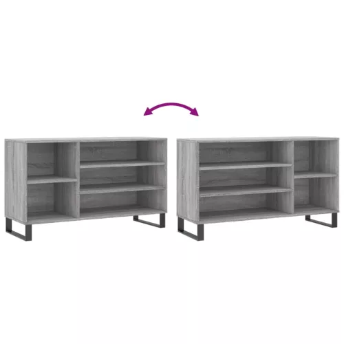  szürke sonoma színű szerelt fa cipősszekrény 102x36x60 cm