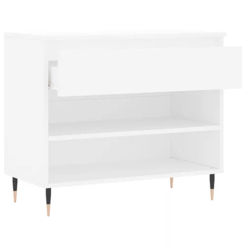  fehér szerelt fa cipősszekrény 70x36x60 cm