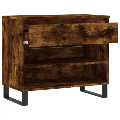  füstös tölgy színű szerelt fa cipősszekrény 70 x 36 x 60 cm