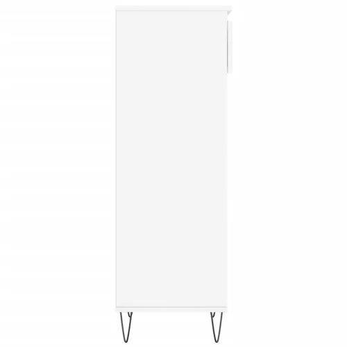  magasfényű fehér szerelt fa cipőszekrény 40x36x105 cm