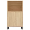 sonoma tölgyszínű szerelt fa magasszekrény 60 x 36 x 110 cm