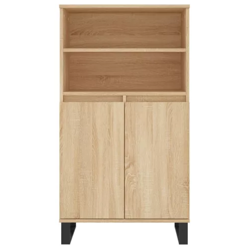  sonoma tölgyszínű szerelt fa magasszekrény 60 x 36 x 110 cm