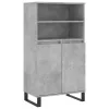  betonszürke szerelt fa magasszekrény 60 x 36 x 110 cm