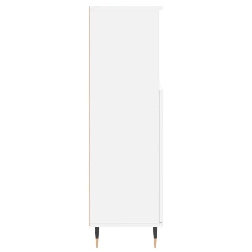  fehér szerelt fa fürdőszobaszekrény 30 x 30 x 100 cm