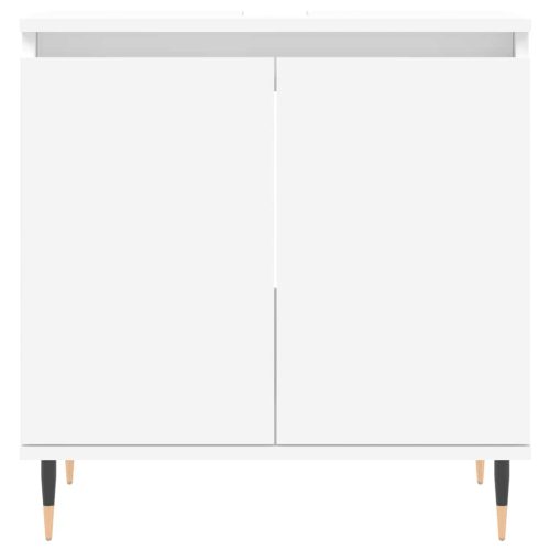  fehér szerelt fa mosdószekrény 58x33x60 cm