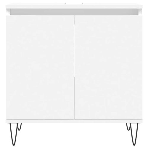  fehér szerelt fa mosdószekrény 58x33x60 cm