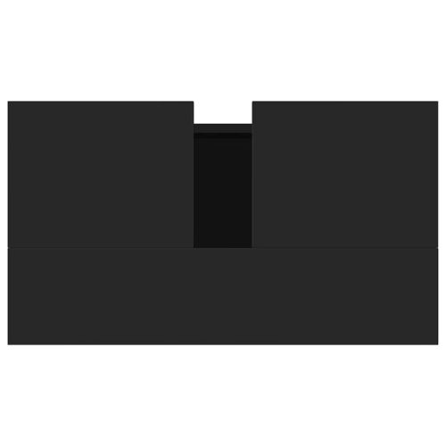  fekete szerelt fa mosdószekrény 58x33x60 cm