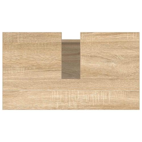  sonoma tölgy színű szerelt fa fürdőszobaszekrény 58x30x60 cm