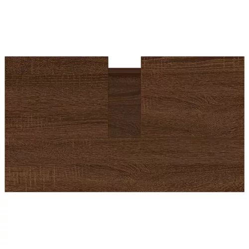  barna tölgyszínű szerelt fa fürdőszobaszekrény 58x33x60 cm