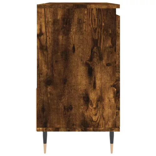  füstös tölgy színű szerelt fa fürdőszobaszekrény 65x33x60 cm