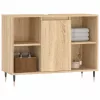  sonoma tölgy színű szerelt fa mosdószekrény 80 x 33 x 60 cm