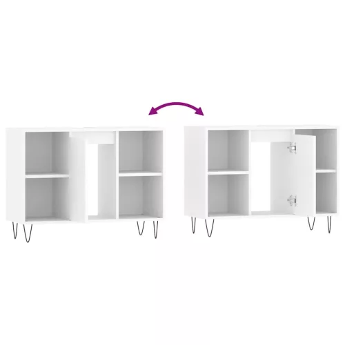  fehér szerelt fa mosdószekrény 80 x 33 x 60 cm