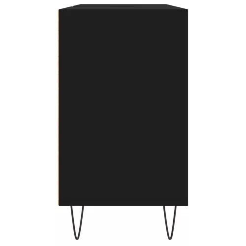  fekete szerelt fa mosdószekrény 80 x 33 x 60 cm