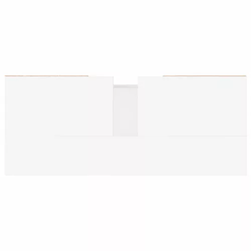  magasfényű fehér szerelt fa fürdőszobaszekrény 80 x 33 x 60 cm