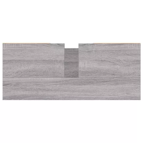  szürke sonoma színű szerelt fa mosdószekrény 80 x 33 x 60 cm