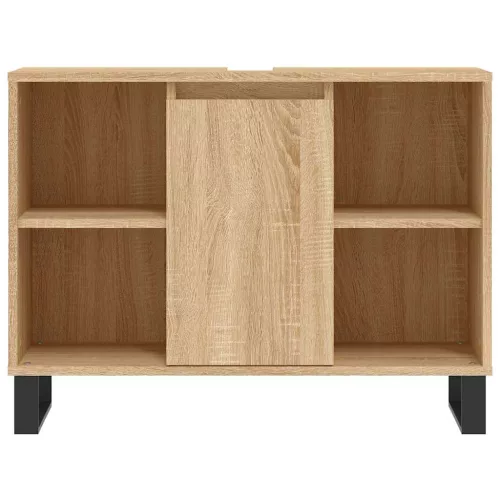  sonoma tölgy színű szerelt fa mosdószekrény 80 x 33 x 60 cm