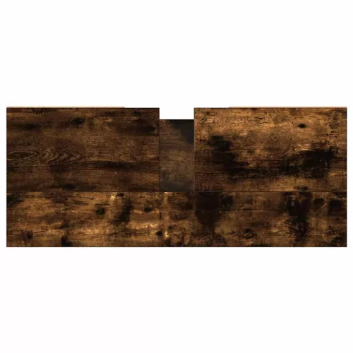  füstös tölgy színű szerelt fa fürdőszobaszekrény 80x33x60 cm