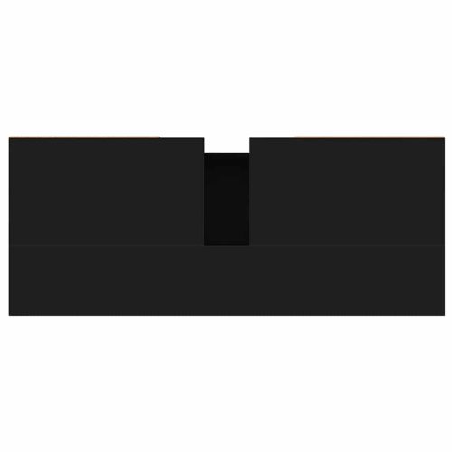  fekete szerelt fa mosdószekrény 80 x 33 x 60 cm