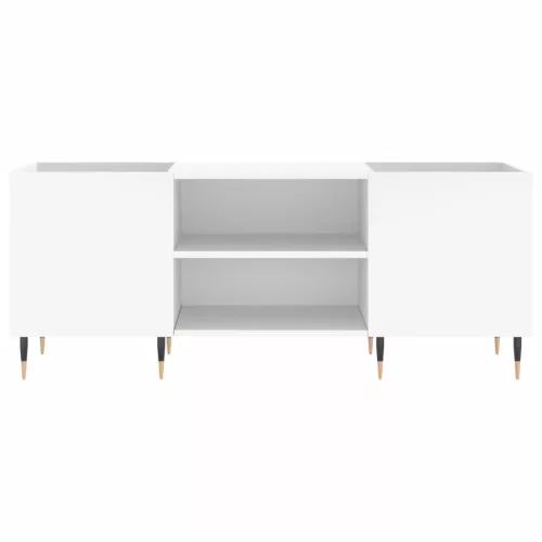  fehér szerelt fa hanglemezszekrény 121x38x48 cm