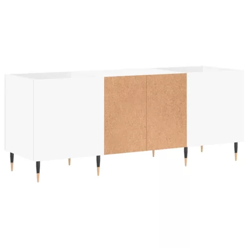  fehér szerelt fa hanglemezszekrény 121x38x48 cm